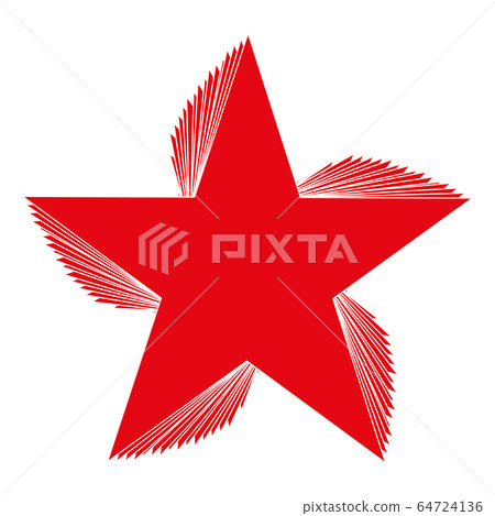 Five pointed star vector icon isolated on white Five pointed star vector icon isolated on white 64724136