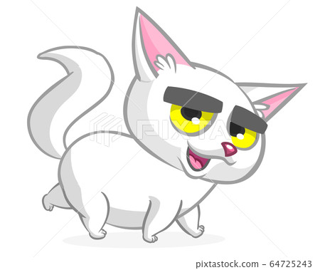 Funny Grumpy Red Cat Icon Vector Stock Illustration - Download