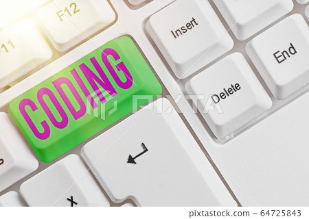 Writing note showing Coding. Business photo Writing note showing Coding. Business photo 64725843