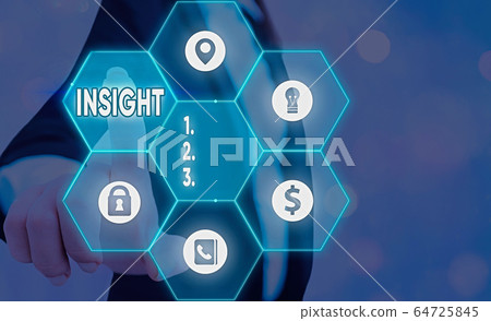 Conceptual hand writing showing Insight. Business 64725845