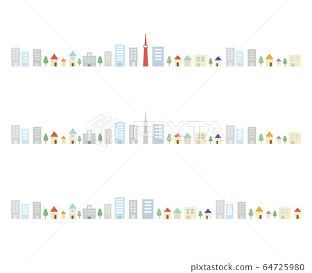 城市景觀背景圖/城鎮/簡單 64725980