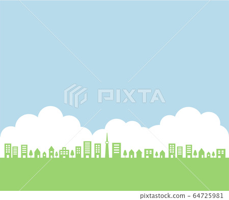 城市景觀背景圖/城鎮/簡單 64725981