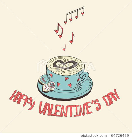 Cute Vector Valentine day card or banner Cute Vector Valentine day card or banner 64726429