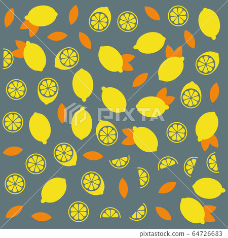 Lemon or lime citrus vector fun seamless pattern 64726683