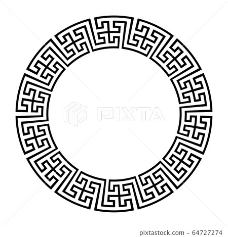 Greek key round frame. Greek border. Vector Greek key round frame. Greek border. Vector 64727274