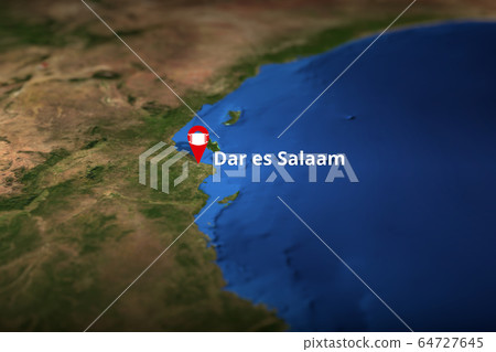 Dar es Salaam, Tanzania geotag with face mask, COVID-19 coronavirus disease quarantine related 3D rendering Dar es Salaam, Tanzania geotag with face mask, COVID-19 coronavirus disease quarantine related 3D rendering 64727645