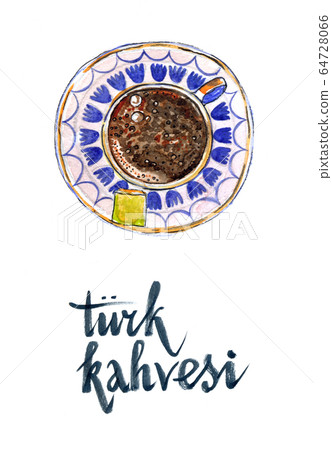 Turkish coffee and delight 64728066