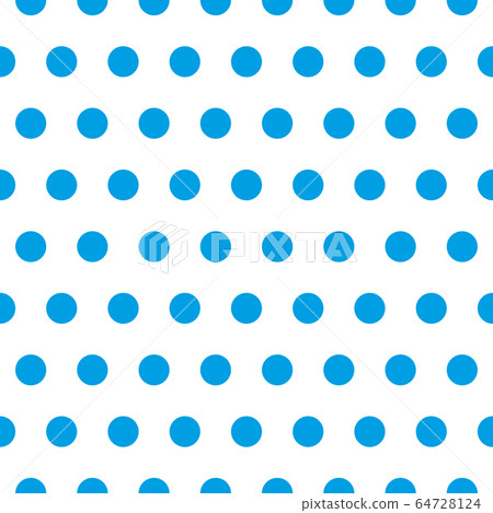Blue Polka dot seamless retro vector pattern 64728124