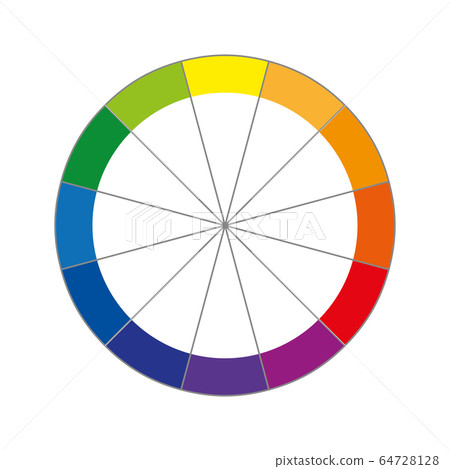 Color wheel or color circle with twelve colors - Stock Illustration ...