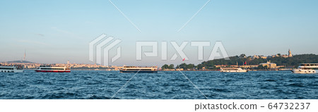 Beautiful view of Topkapi Palace from the opposite Bank Beautiful view of Topkapi Palace from the opposite Bank 64732237