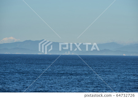 Off the Miyazaki Prefecture Shibushi Route Ferry Ferry from Nichinan City Coastline 64732726