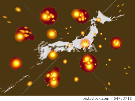 Expanded image of the new coronavirus (Japan) 64733718