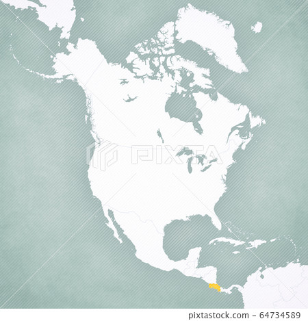 Map of North America - Costa Rica 64734589