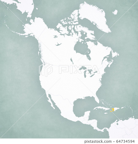 Map of North America Haiti - 64734594