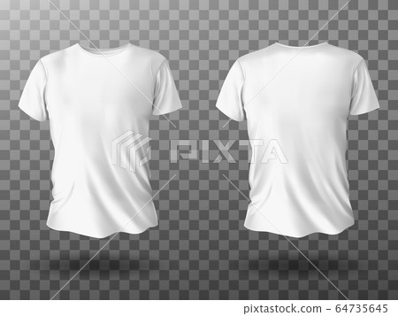 White t-shirt mockup, t shirt with short sleeves 64735645
