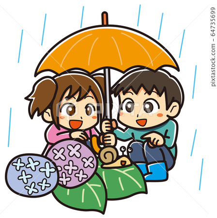 Rainy season / child 64735699