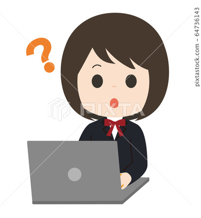 Student girls computer doubts Student girls computer doubts 64736143