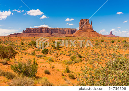 Monument Valley on the border between Arizona and 64736806