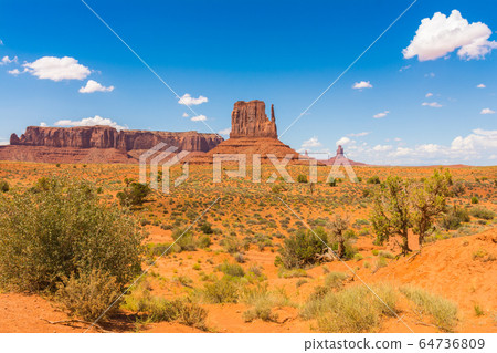 Monument Valley on the border between Arizona and Monument Valley on the border between Arizona and 64736809