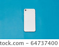Back of white smartphone 64737400