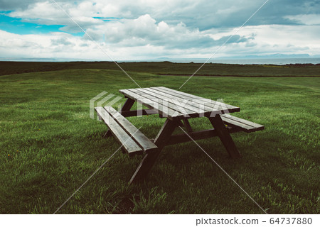 Picnic table in Iceland Picnic table in Iceland 64737880