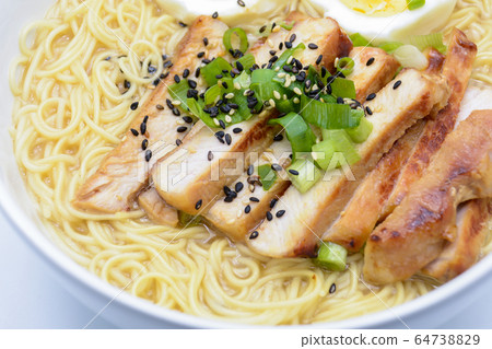 Miso Ramen with egg and pork, homemade Japanese 64738829