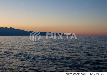 Sunset at the seaside, Heraklion, Crete 64739122