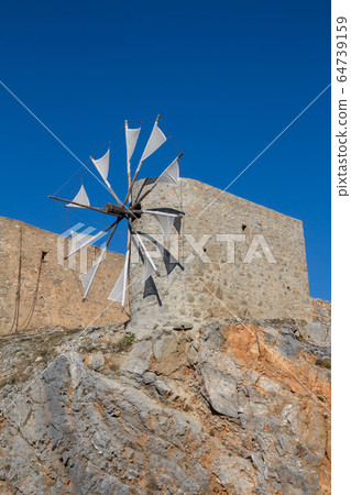 Windmills at Pinakiano, Crete, Greece Windmills at Pinakiano, Crete, Greece 64739159