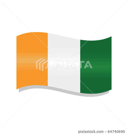 Waving flag of Ivory Coast 64740690
