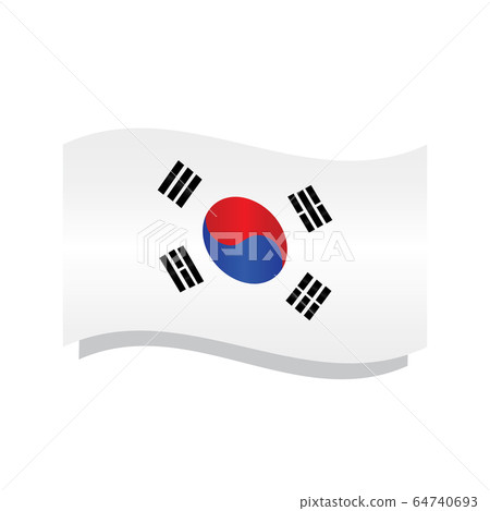 Waving flag of South Korea Waving flag of South Korea 64740693