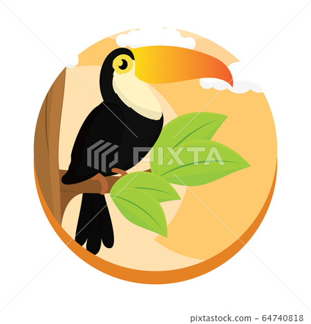 Cute pelican cartoon 64740818