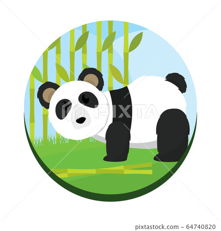 Cute panda bear cartoon 64740820