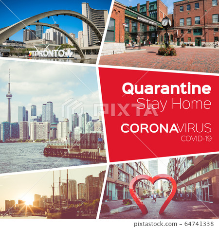 Collage Coronavirus Covid-19 Toronto, Canada. Collage Coronavirus Covid-19 Toronto, Canada. 64741338