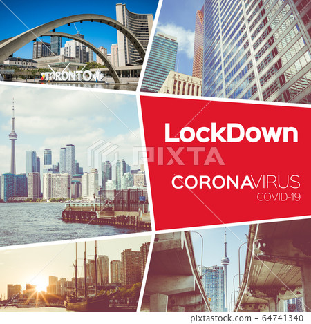 Collage Coronavirus Covid-19 Toronto, Canada. Collage Coronavirus Covid-19 Toronto, Canada. 64741340