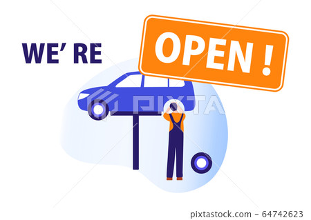 Quarantine Coronavirus Open Car repair service Quarantine Coronavirus Open Car repair service 64742623