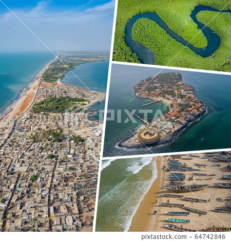 Collage of popular tourist destinations in 64742846