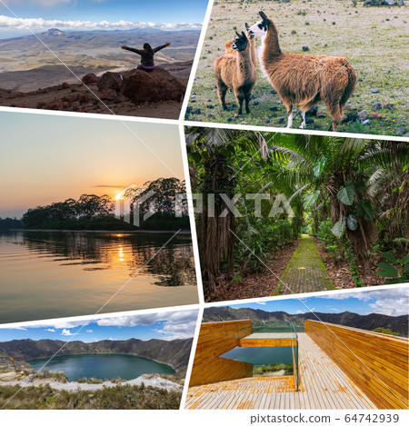 Collage of popular tourist destinations in Ecuador Collage of popular tourist destinations in Ecuador 64742939
