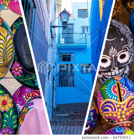 Collage of popular tourist destinations in Guanajuato Collage of popular tourist destinations in Guanajuato 64743011