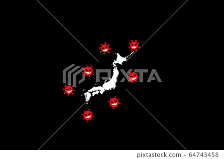 [待在家裡！待在家裡。對所有人來說]新的冠狀病毒在日本傳播！ 64743458