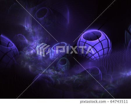 Computer-generated 3D fractal. Close-up texture 64743511