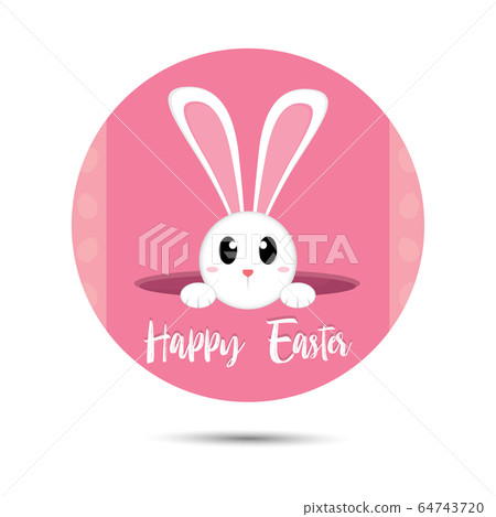 Happy easter button - Stock Illustration [64743720] - PIXTA