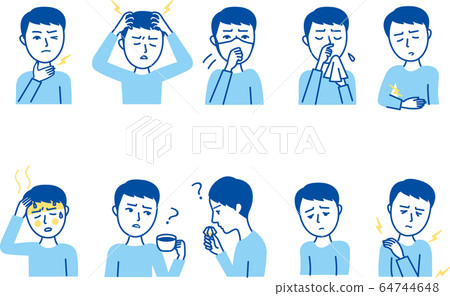 New Coronavirus Infection Symptom Set No Male Character 64744648