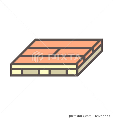 Wood floor construction and material vector icon Wood floor construction and material vector icon 64745333