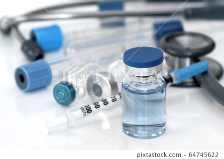 Glass container filled with sterile injection Glass container filled with sterile injection 64745622