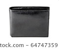 Wallet black leather isolated 64747359