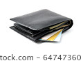 Wallet black leather isolated 64747360