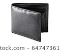 Wallet black leather isolated 64747361