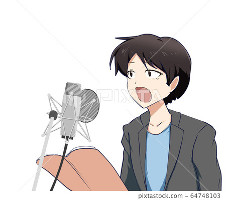 Male voice actor _ recording site Male voice actor _ recording site 64748103