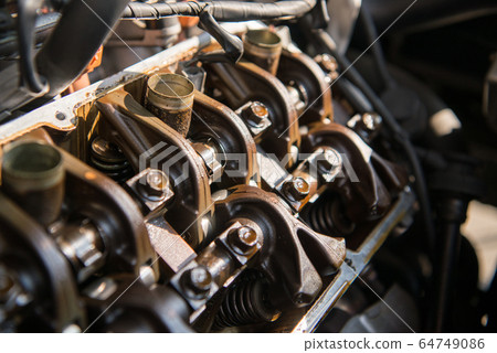 Inside of V-6 SOHC engine 64749086