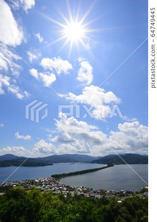 Amanohashidate and surrounding scenery 64749445